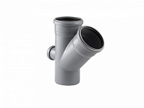 Крестовина одноплоскостная 110/110/50 (45°) для внутренней канализации РосТурПласт