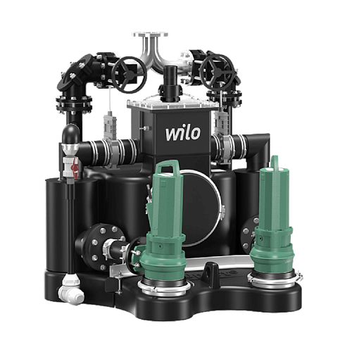 Стандартизированная напорная установка для отвода сточных вод с системой сепарации твердых веществ Wilo EMUport CORE 50.2-15B