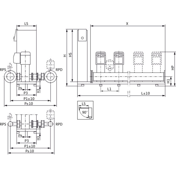 Насосная станция Wilo SiBoost Smart 3 Helix VE 5202