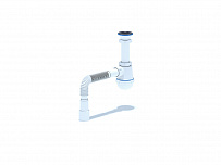 Сифон для кухонной мойки АНИ 1 1/2"*40, в комплекте универсальная гибкая труба 40*40/50