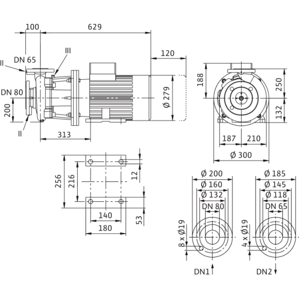 Блочный насос Wilo CronoBloc-BL 65/265-5,5/4
