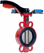 Дисковый поворотный затвор с алюминиевой рукояткой REON  тип RSV84RED-KB DN 200 в комплекте с концевыми выключателями