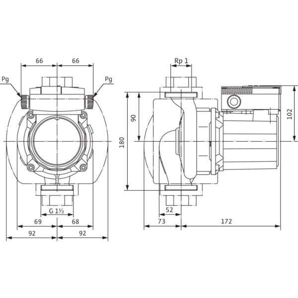 Циркуляционный насос Wilo TOP-Z 25/10 (1~230 V, PN 10, RG)
