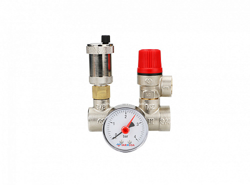 Группа безопасности котла Varmega VM16201, 1" ВР латунь, 3 бар до 50 кВт