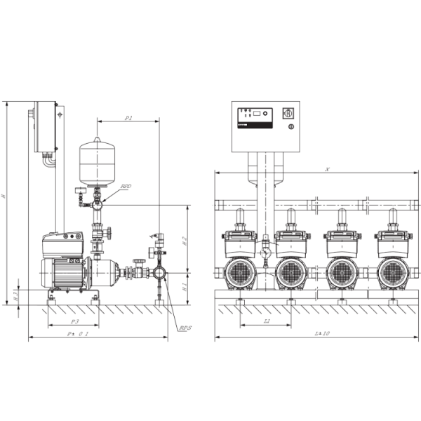 Насосная станция Wilo COR-3 MHIE 403-2G/VR-EB-R