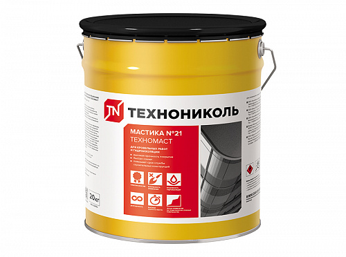 Мастика кровельная ТЕХНОНИКОЛЬ № 21 Техномаст, 20 кг