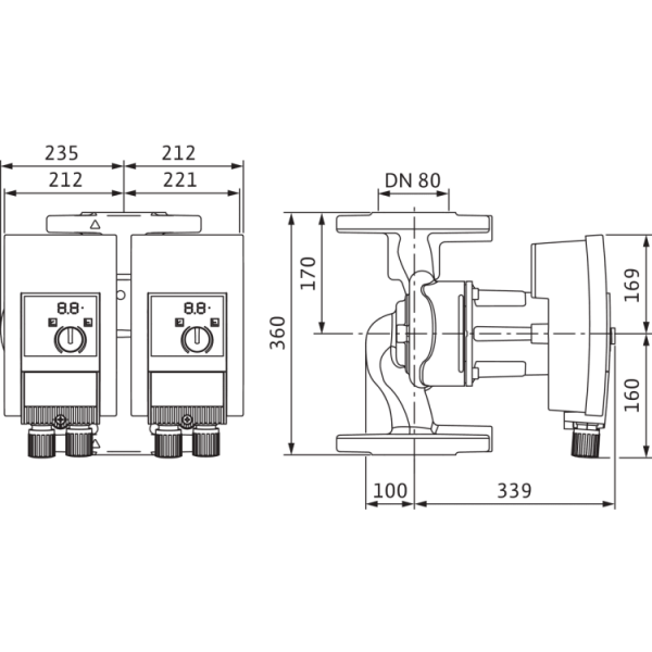 Циркуляционный насос Wilo YONOS MAXO-D 80/0,5-12 PN6