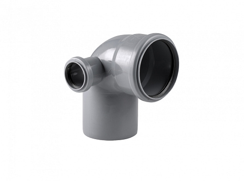 Отвод 110 (87.5°) левый, правый 50/50 (87.5°) для внутренней канализации РосТурПласт