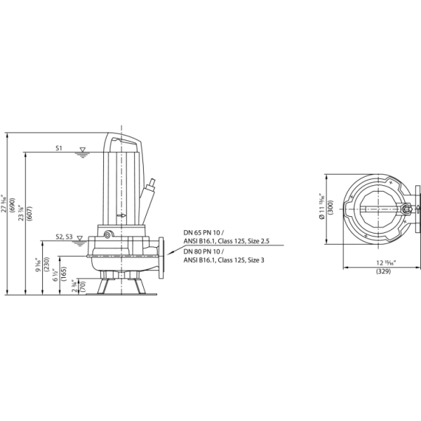 Фекальный насос Wilo REXA PRO V06DA-628/EAD1X4-T0025-540-O
