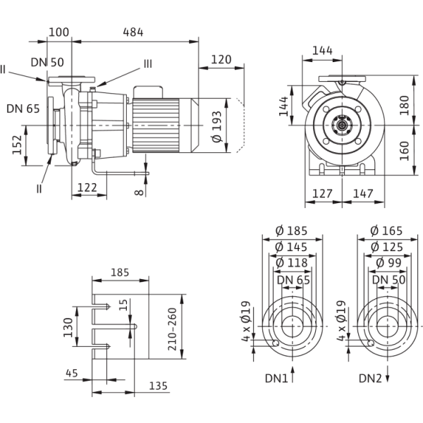 Блочный насос Wilo CronoBloc-BL 50/170-1,5/4