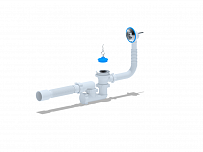 Сифон для ванны АНИ регулируемый 1 1/2"*40, в комплекте гибкая труба 40*50