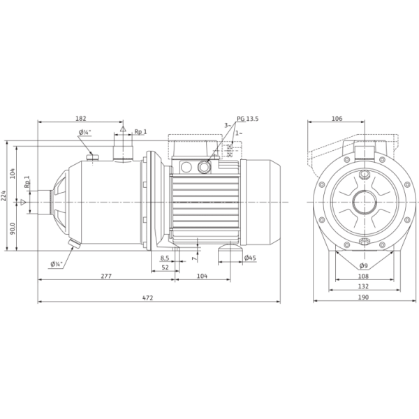 Поверхностный насос Wilo MultiCargo MC 605 (1~230 В)