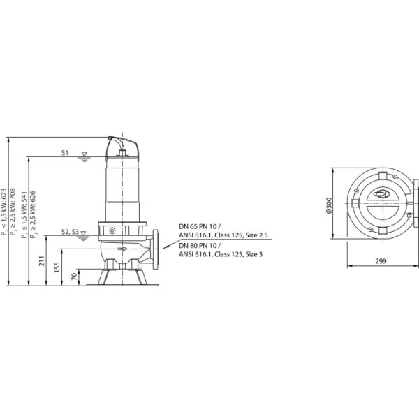 Фекальный насос Wilo REXA FIT V06DA-216/EAD1-2-T0025-540-A