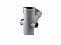 Крестовина двухплоскостная 110/110 (45°) левая, правая 50/50 (87.5°) для внутренней канализации РосТурПласт