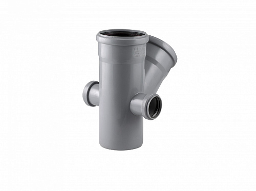 Крестовина двухплоскостная 110/110 (45°) левая, правая 50/50 (87.5°) для внутренней канализации РосТурПласт