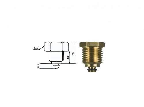 Термоманометр аксиальный 16 бар TIM 1/2" н.р., Ø корпуса=63 мм, t=0...120°С