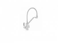 Смеситель для кухни GAPPO G4317-8 (G17-8) с краном для фильтра и гибким изливом, цвет: хром-белый