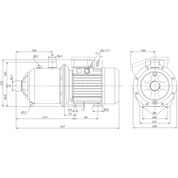 Поверхностный насос Wilo MultiCargo MC 305 (1~230 В)