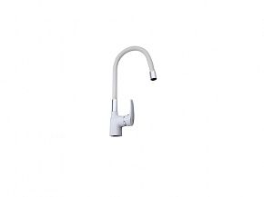 Смеситель для кухни FRAP F4453-03 с гибким изливом, цвет: хром-белый