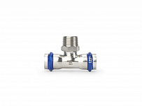 Пресс-тройник 22 х 1/2" наруж. резьба (нержавеющая сталь) Varmega