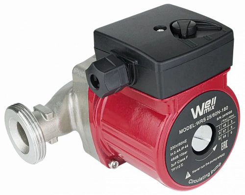 Циркуляционный насос Wellmix WRS 32/80 N (180 мм, корпус - нерж.сталь)