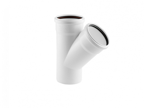 Тройник 110/110 (45°) для малошумной внутренней канализации RTP