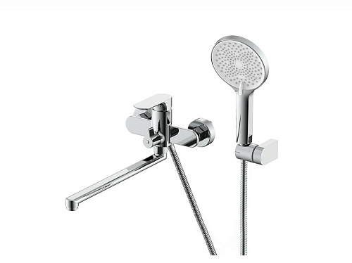 Смеситель для ванны с душем RAGLO R03.22 с поворотным изливом 379 мм, цвет: хром