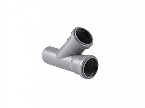 Тройник 50/50 (45°) для внутренней канализации РосТурПласт