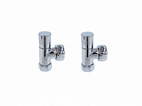 Комплект (2шт) угловых кранов для подключения полотенцесушителя 1" внутр.  х 3/4" внутр. резьба