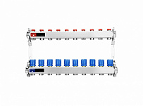 Коллекторная группа Varmega из нержавеющей стали 1" на 10 контуров без расходомеров