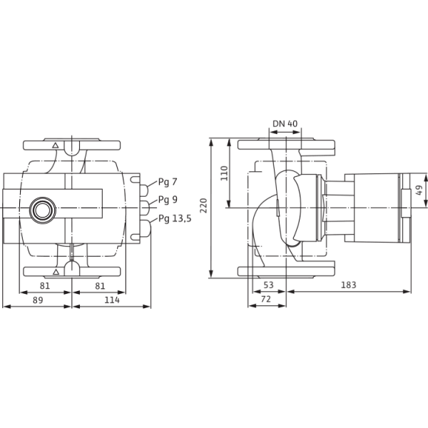 Циркуляционный насос Wilo Stratos 40/1-10 PN16