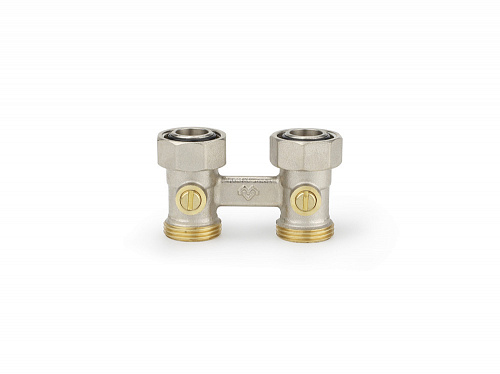 Узел нижнего подключения радиатора Varmega 3/4" НР-ВР прямой, для двухтрубных систем