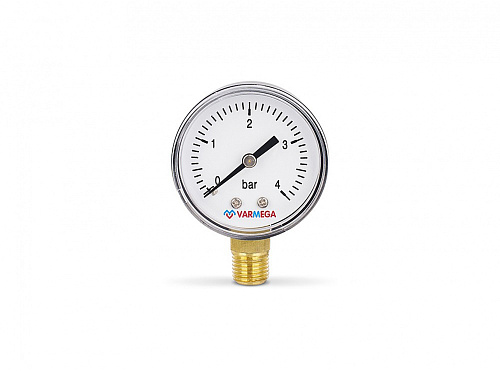 Манометр радиальный 1/4" н.р. -  4 атм. (Ø50мм) Varmega