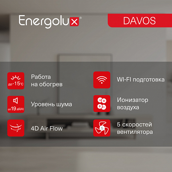 Инверторная сплит-система Energolux DAVOS SAS09R1-AI / SAU09R1-AI
