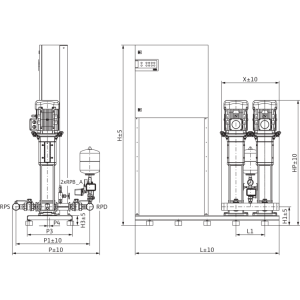 Насосная станция Wilo FLA-2 Helix V 1608 PN16