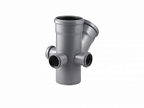 Крестовина двухплоскостная 110/110 (45°) тыл, левая, правая 50/50/50 (87.5°) для внутренней канализации РосТурПласт