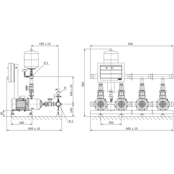 Насосная станция Wilo CO-2 MHI 206/CE-EB-R