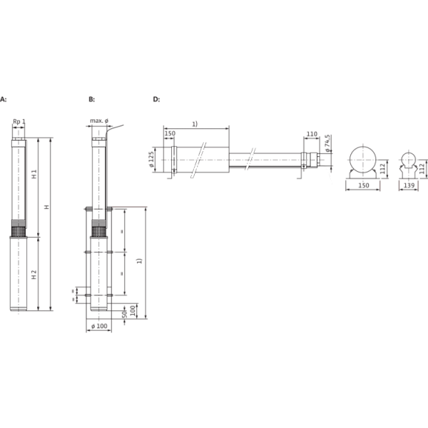 Скважинный насос Wilo Sub TWU 3.02-04-HS-ECP-B