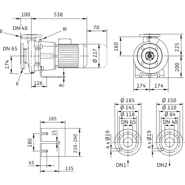 Блочный насос Wilo CronoBloc-BL 40/225-2,2/4