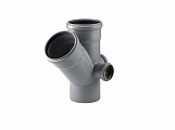 Крестовина двухплоскостная 110/110 (45°) тыл, правая 50/50 (87.5°) для внутренней канализации РосТурПласт