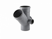 Крестовина двухплоскостная 110/110 (45°) тыл, правая 50/50 (87.5°) для внутренней канализации РосТурПласт