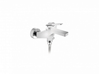 Смеситель для ванны FRAP F3258 с неповоротным изливом 165 мм, цвет: хром/белый