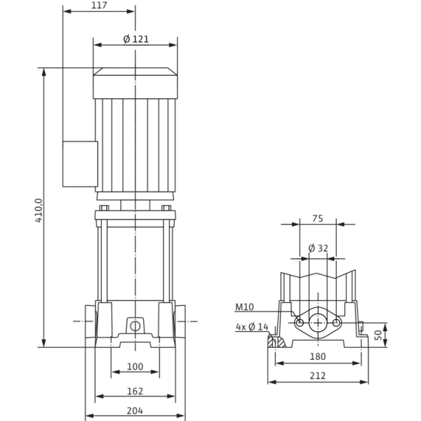 Вертикальный многоступенчатый насос Wilo Multivert MVIL 502 (1~230 В)
