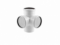 Крестовина двухплоскостная 110/110/110 (87.5°) для малошумной внутренней канализации RTP