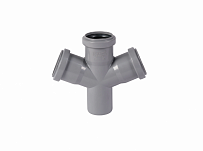 Крестовина одноплоскостная 50/50/50 (67°) для внутренней канализации РосТурПласт