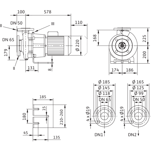 Блочный насос Wilo CronoBloc-BL 50/250-3/4