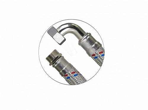 Гибкий шланг ГИГАНТ 100 см угловой 1" в.р.-н.р. TIM