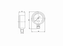 Манометр радиальный 1/4" н.р. -  6 атм. (Ø50мм) TIM