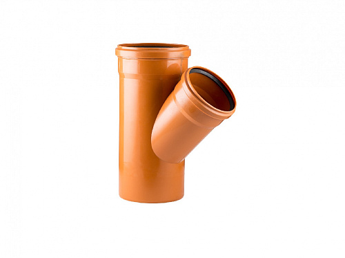 Тройник 160/110 (45°) для наружной канализации РосТурПласт "Стандарт"