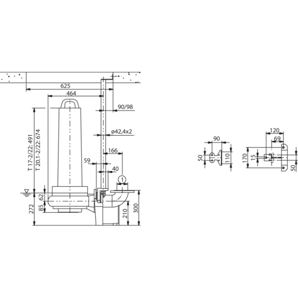 Фекальный насос Wilo EMU FA 08.66-180W +T 20.1-2/22GEx